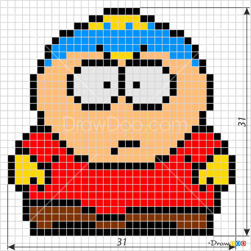 How to Draw Cartman, Pixel Cartoons